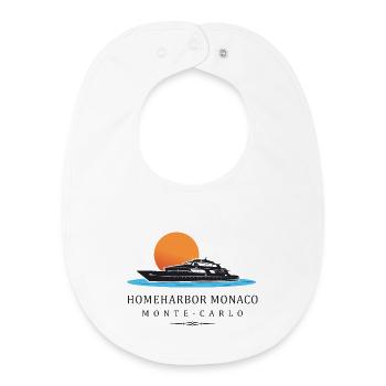 Port d’attache Monaco - Bavoir bébé bio - blanc - Devant