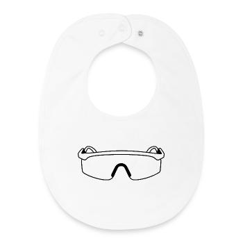 80er Jahre Sonnenbrille - Baby Organic Lätzchen - Weiß - Vorne