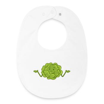 Salade amusante - Bavoir bébé bio - blanc - Devant