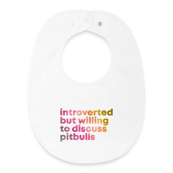 Pitbull - Bavoir bébé bio - blanc - Devant
