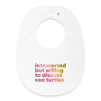 Sea Turtle - Baby Organic Bib - white - Front