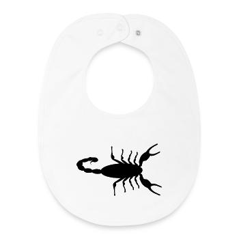 Animaux venimeux Empereur Scorpion - Bavoir bébé bio - blanc - Devant