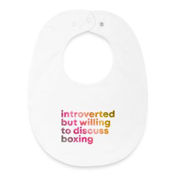 Boxing - Baby Organic Bib - white - Front