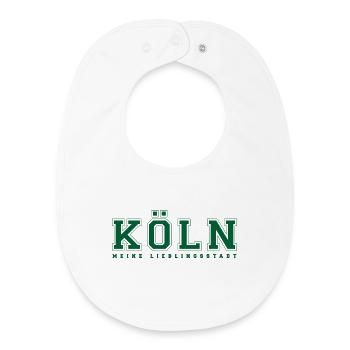 Köln university Neon Grün - Baby Organic Lätzchen - Weiß - Vorne