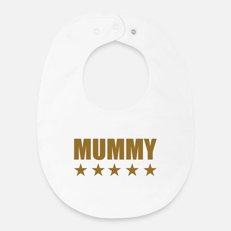 5-Sterne-Mama - Muttertag - Baby Organic Lätzchen - Weiß