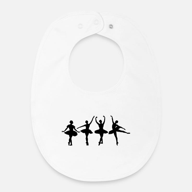 Danse de ballet - Bavoir bébé bio - blanc