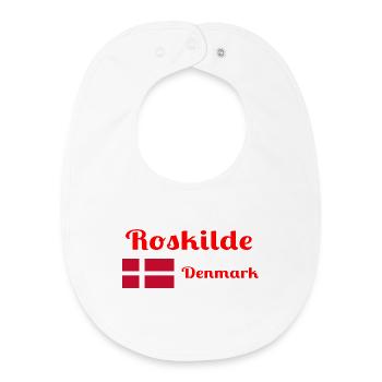 Roskilde Dänemark - Stylische Drucke - Baby Organic Lätzchen - Weiß - Vorne