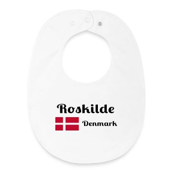 Roskilde Dänemark - Stylische Drucke - Baby Organic Lätzchen - Weiß - Vorne