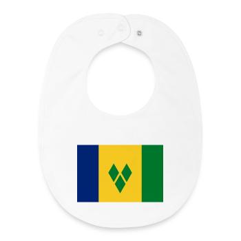 Saint Vincent and the Grenadines - Baby Organic Bib - white - Front