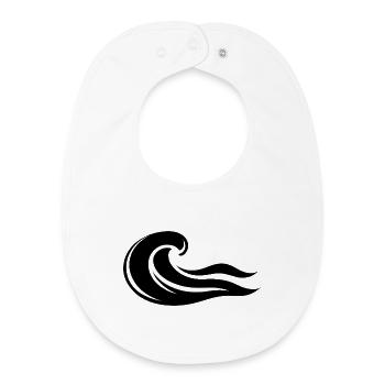 Experience the power of the wave! - Baby Organic Bib - white - Front
