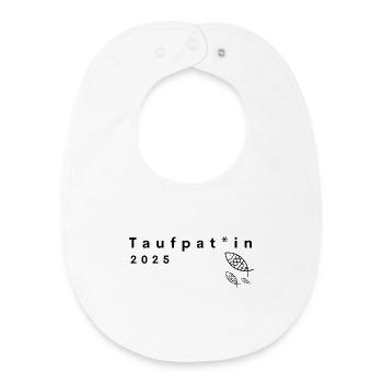 Godmother 2025 gender-appropriate godfather landscape format - Baby Organic Bib - white - Front
