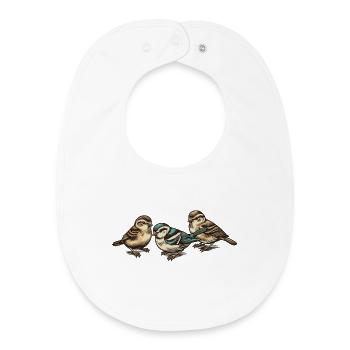Three little birds - Baby Organic Bib - white - Front