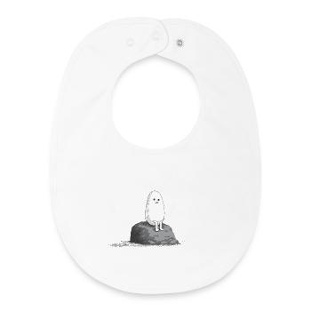 Sad Stone - Baby Organic Lätzchen - Weiß - Vorne