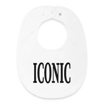 Iconique - Bavoir bébé bio - blanc - Devant