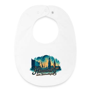 Hamburg My Homeport City Silhouette Gift - Baby Organic Bib - white - Front