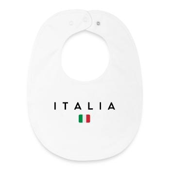 Italian pride, minimalist sleek design - Baby Organic Bib - white - Front