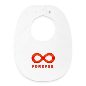 Infini et design perpétuel - Bavoir bébé bio - blanc - Devant