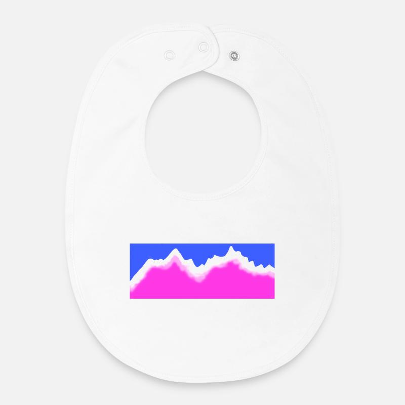 Montagnes - Bavoir bébé bio - blanc