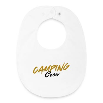 Conception de camping aventureux avec des motifs naturels - Bavoir bébé bio - blanc - Devant
