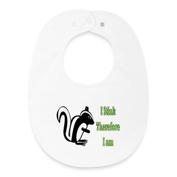 Humorvolle Skunk-Philosophie Zitat-Design - Baby Organic Lätzchen - Weiß - Vorne
