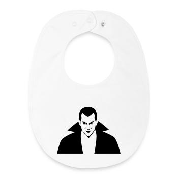 Vampire Illustration - Baby Organic Bib - white - Front