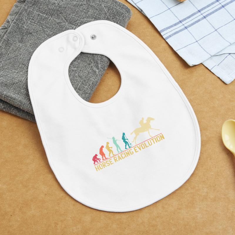 Conception de l'évolution des courses de chevaux Bavoir bébé bio
