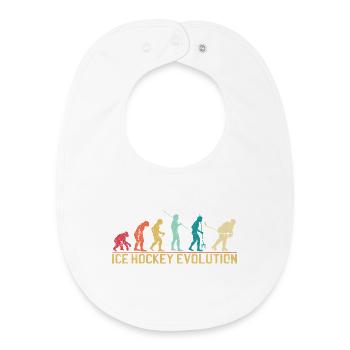 Hockey Evolution Silhouette Design - Baby Organic Lätzchen - Weiß - Vorne