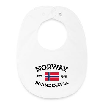 Norway - Norge - Norwegen - Scandinavia - 1905 - Baby Organic Lätzchen - Weiß - Vorne