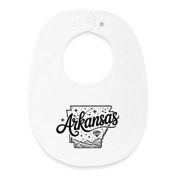Arkansas - Souvenir USA State Design - Baby Organic Lätzchen - Weiß - Vorne