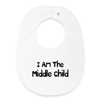 I am the middle child - Bavoir bébé bio - blanc - Devant