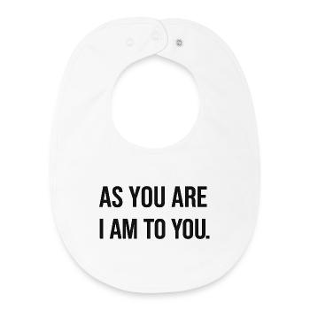 Message inspirant d’amour de soi - Bavoir bébé bio - blanc - Devant