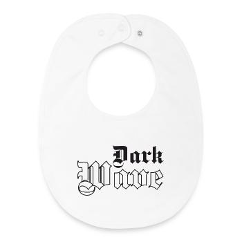 Dark Wave Musik Gothic Typografie - Baby Organic Lätzchen - Weiß - Vorne