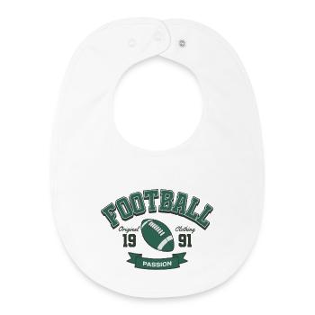 American Football Passion Retro Vintage Style - Baby Organic Lätzchen - Weiß - Vorne