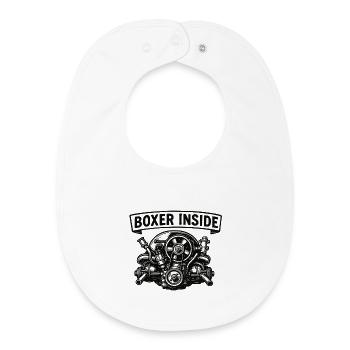 Boxer inside - Baby Organic Lätzchen - Weiß - Vorne