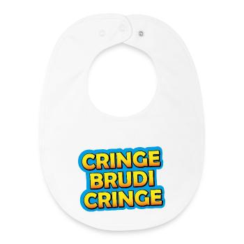 Cring Brudi Cring Neon Grafik - Baby Organic Lätzchen - Weiß - Vorne
