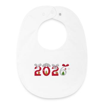 New Year's Day 2026 - Baby Organic Bib - white - Front