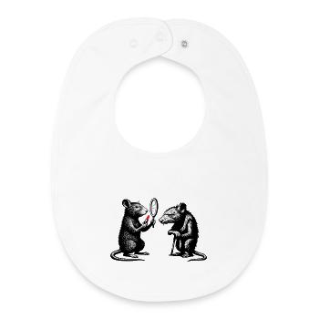 Rat Noir Mirror Duel - Baby Organic Bib - white - Front