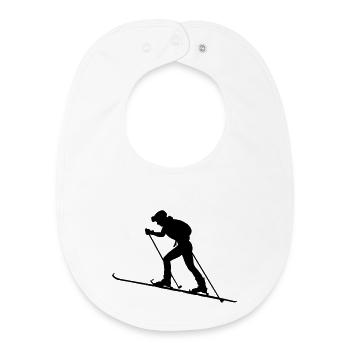 Ski alpinisme - Bavoir bébé bio - blanc - Devant