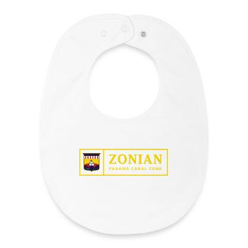 Zonian Panama Canal Zone Vintage Retro Design - Baby Organic Bib - white - Front