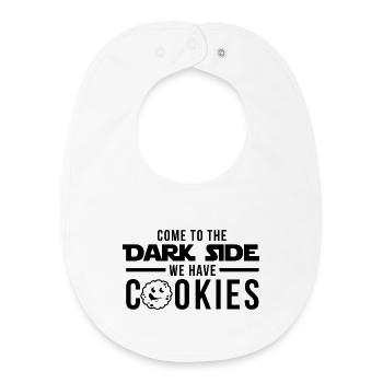 Venez du côté obscur We Habe Cookies - Bavoir bébé bio - blanc - Devant