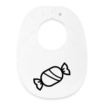 Bonbon - Bavoir bébé bio - blanc - Devant