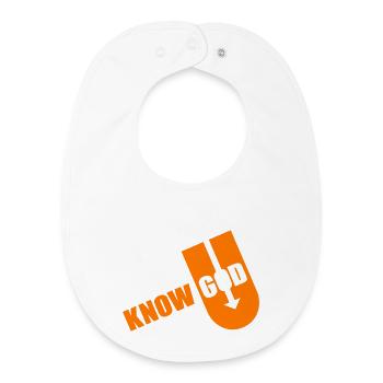 Known God Bold Typography - Baby Organic Bib - white - Front