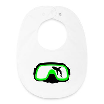 Diving goggles - Baby Organic Bib - white - Front