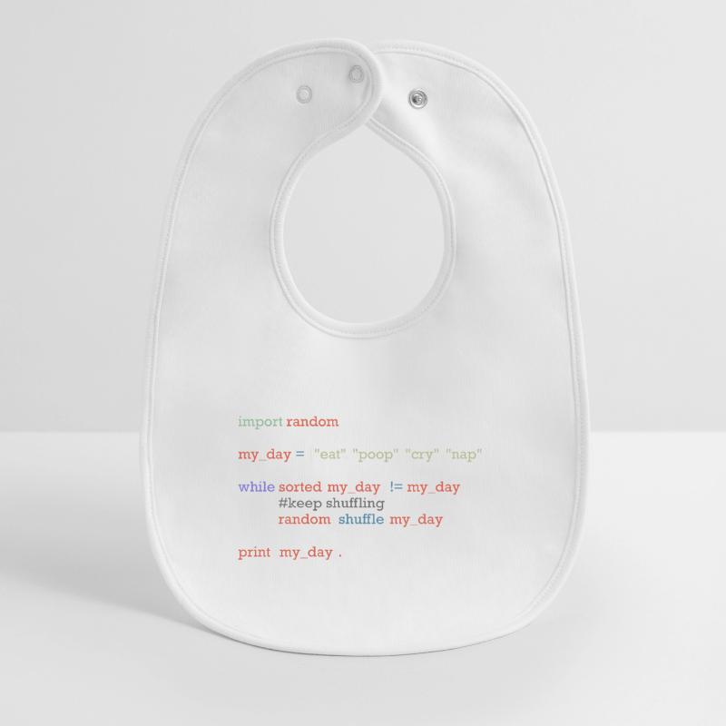 Funny python code about everyday life, baby Baby Organic Bib