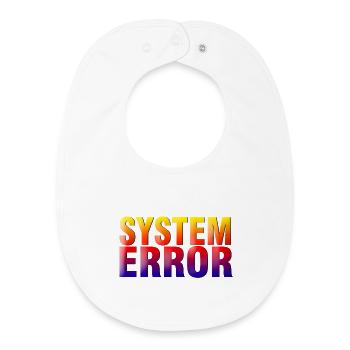 System Error Gradient - Baby Organic Bib - white - Front