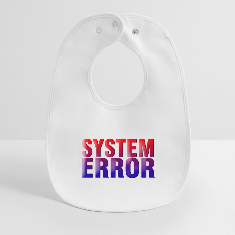 System Error Gradient Typo Baby Organic Bib