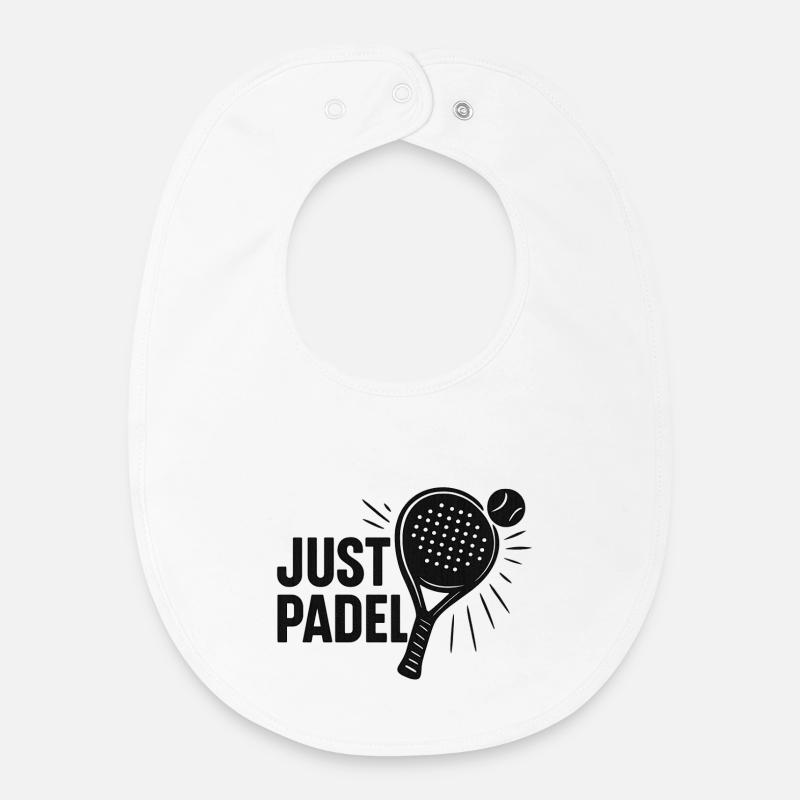 Juste des silhouettes de logo Padel - Bavoir bébé bio - blanc