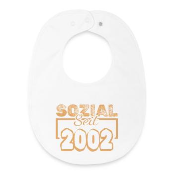 Travailleur social 2002 - Bavoir bébé bio - blanc - Devant