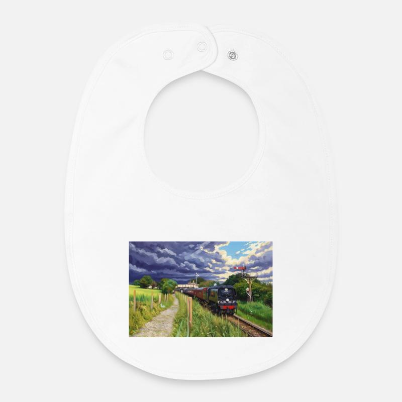 Heritage Express à Green Valley - Bavoir bébé bio - blanc