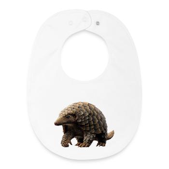 Pangolin Pangolin Pomme de pin Pangolins - Bavoir bébé bio - blanc - Devant